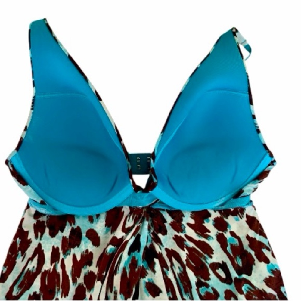 Victorias Secret Very Sexy Cheetah Camisole with Built in Bra 34/C Teal/Brown💙🤎 - Picture 8 of 13